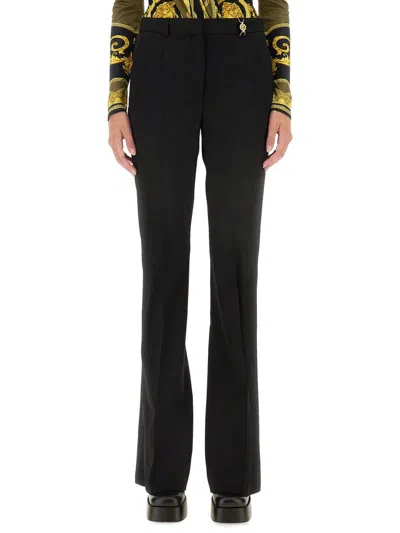 Versace Slim Fit Pants In Black