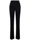 Versace Stretch Wool Flare Pants In Black