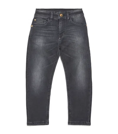 Versace Kids' Slim Jeans In Black