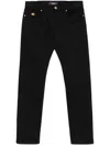 Versace Carpenter Logo-patch Straight-leg Trousers In Black