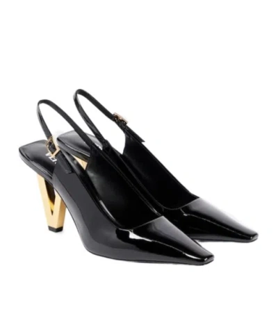 Versace Slingback High-heeled Sandals In Pink