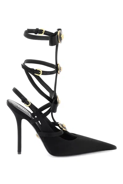 VERSACE VERSACE SLINGBACK PUMPS WITH GIANNI RIBBON BOWS WOMEN