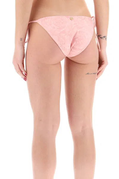 Versace Slip Bikini Barocco In Pink