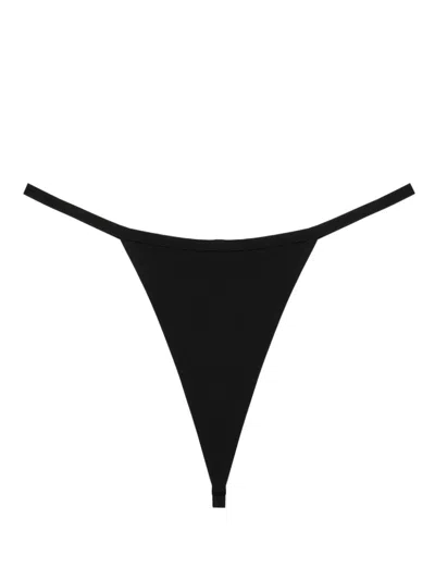 Versace Medusa-plaque Bikini Bottoms In Black