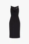 Versace Medusa-strap Corset-style Dress In Black
