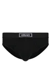 Versace 90s Vintage Logo Briefs In Nero