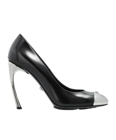 Versace Slip-on High Heels In Black
