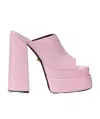 Versace Slip-on Platform Mules In Pink