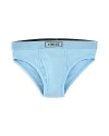 Versace Men's Ribbed Cotton Logo Briefs In 95 Pastel