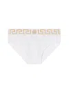 Versace Slip With Greek In White