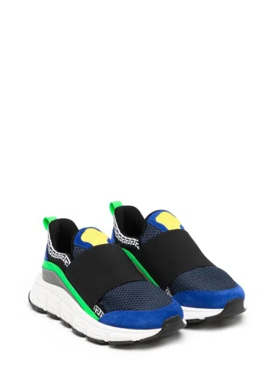 Versace Slip-on Athletic Sneakers In Blue