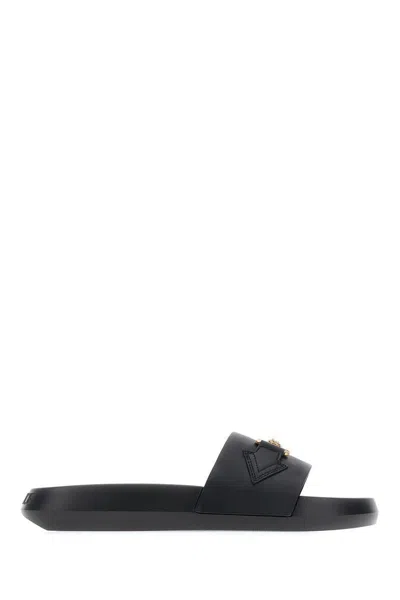 Versace Slippers In Black