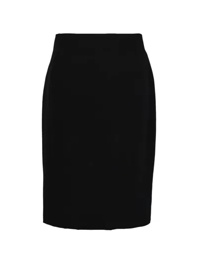 Pre-owned Versace Slit-embellished Skirt In Black