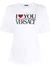 Versace White Short-sleeved T-shirt With Logo Print