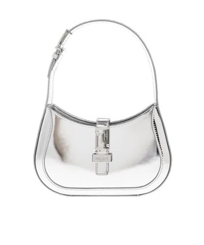 Versace Small Buckled Shoulder Bag In White
