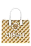 Versace Small 'chain Stripes La Medusa' Shopping Bag