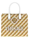 Versace Small 'chain Stripes La Medusa' Shopping Bag