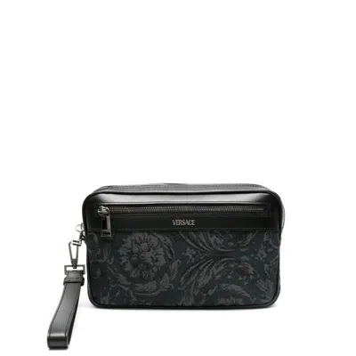 Versace Mini Crossbody Bag For Men In Purple