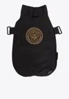 Versace Small Crystal Medusa Pet Raincoat In Black