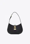 Versace Small Greca Goddess Hobo Shoulder Bag In Black
