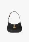 Versace Small Greca Goddess Hobo Shoulder Bag In Black