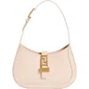 Versace Small Greca Leather Hobo Bag In Chiffon- Gold