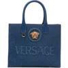 Versace Small La Medusa Denim Tote