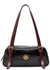 Versace Rectangular Handbag In Smooth Silk And Nylon In Black
