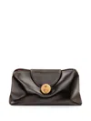 Versace Chain Shoulder Bag In Brown