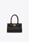 Versace Medusa 95 Large Leather Tote Bag In Black