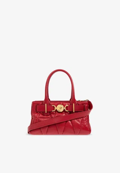 Versace Small Medusa 95 Tote Bag In Burgundy
