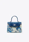 Versace Small Medusa 95 Underwater Barocco Handbag In Blue