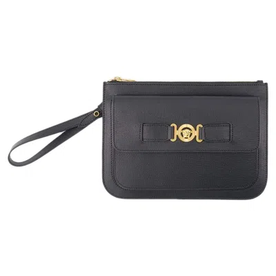 Versace Small Medusa Biggie Clutch -  - Leather - Black