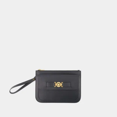 Versace Small Medusa Biggie Clutch -  - Leather - Black