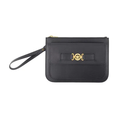 Versace Small Medusa Biggie Clutch In Black