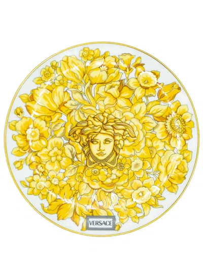Versace Small Medusa Rhapsody Plate (17cm) In Piatto Piano Ø 17 Cm  - Medusa Rhapsody Giallo