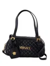 Versace Small Quilted Shoulder Bag In Black