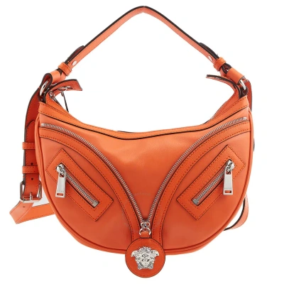 Versace Small Repeat Hobo Bag - Orange