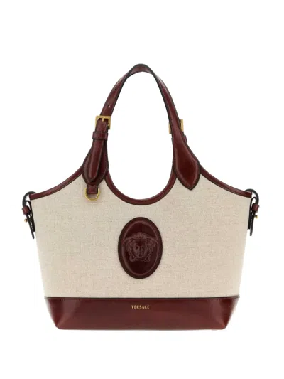 Versace Small Rivière Canvas Tote Bag In Multi