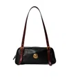 Versace Small Leather Shoulder Bag In Black