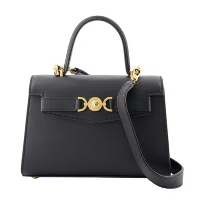 Versace Small Top Handle Bag In Black