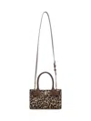 Versace Small Medusa '95 Leopard Tote Bag In Brown