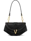Versace Small 'virtus' Shoulder Bag In Black