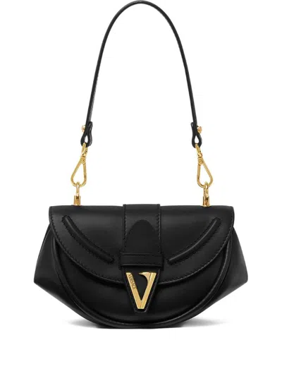 Versace Small 'virtus' Shoulder Bag In Black