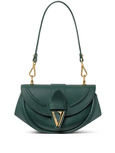 Versace Virtus Small Shoulder Bag In Green