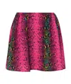 Versace Snakeskin Print Skater Skirt In Pink