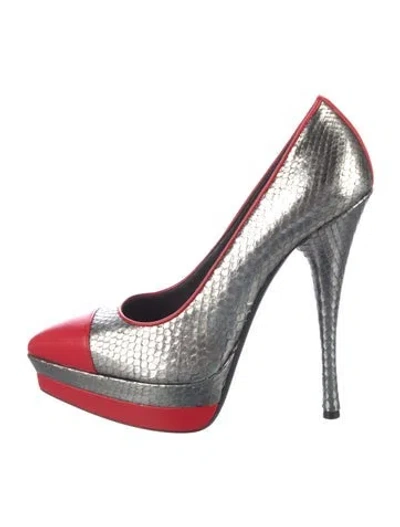 Pre-owned Versace Snakeskin Pumps