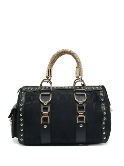 Pre-owned Versace Snap Out Of It Studded Tote Bag