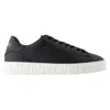Versace Black Greca Sneakers In Black
