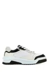 Versace White And Black Sneaker With Inserts And Chunky Sole In Leather Man